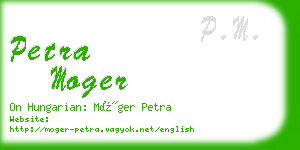 petra moger business card